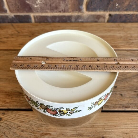 PYREX SPICE OF LIFE See-N-Store GLASS CANISTER CONTAINER 4" x 6" vintage 1970's - Picture 12 of 12